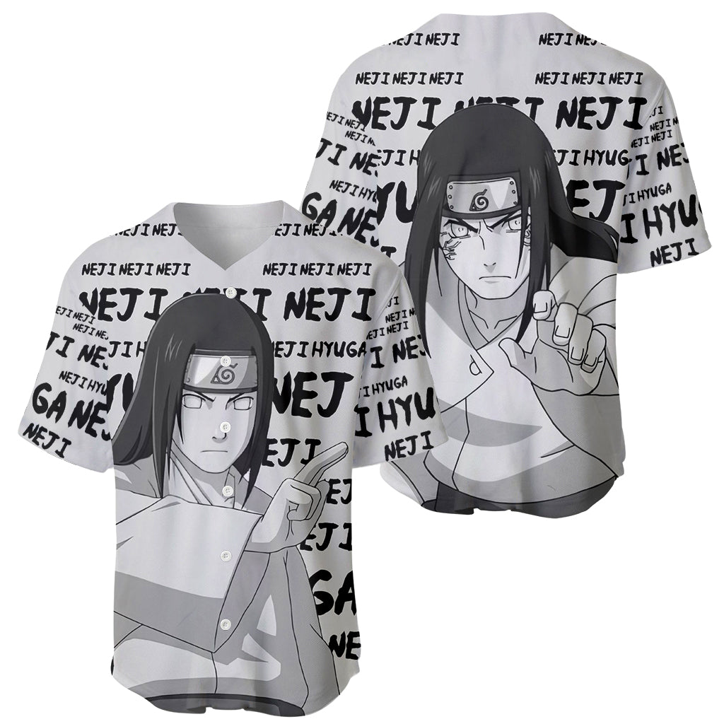 Neji Hyuga Style Manga Baseball Jersey Neji Hyuga Style Manga Baseball Jersey