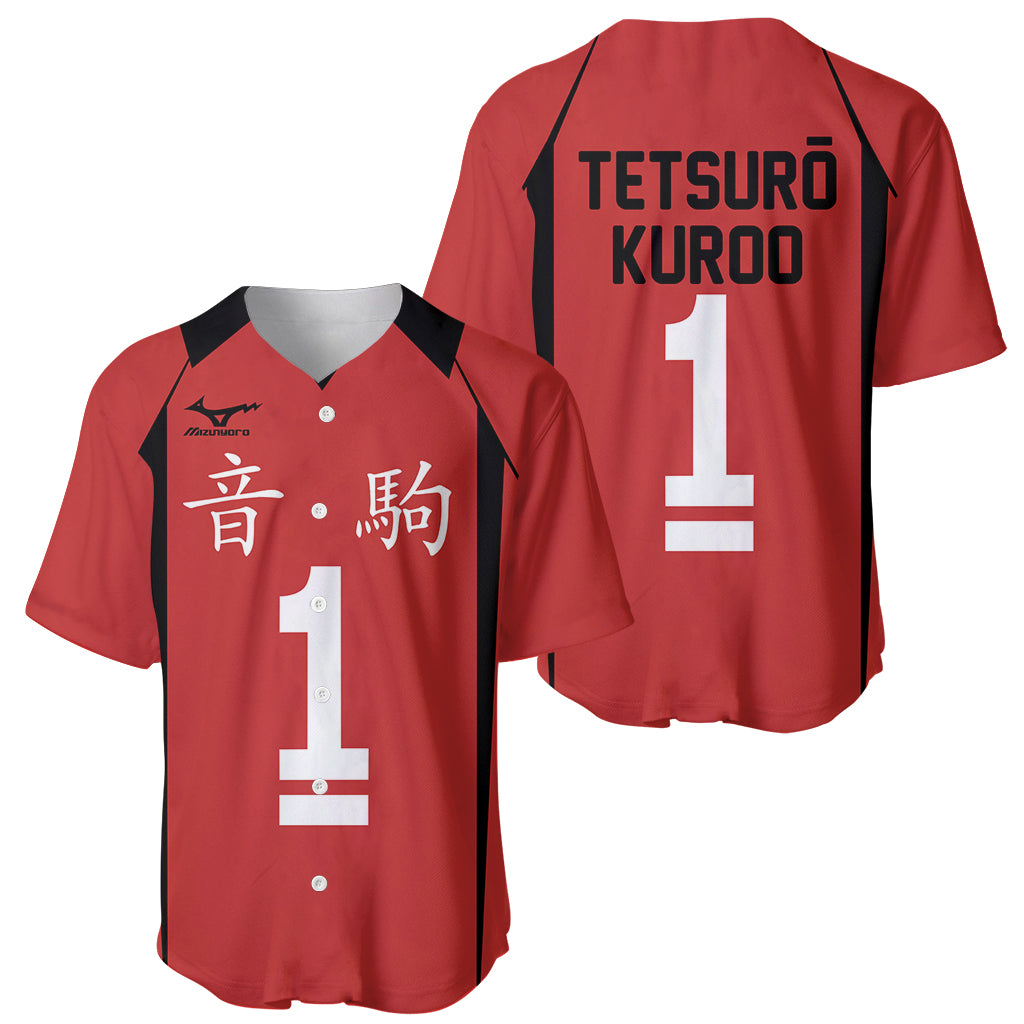 Nekoma Tetsuro Kuroo Number 1 Uniform Baseball Jersey Nekoma Tetsuro Kuroo Number 1 Uniform Baseball Jersey