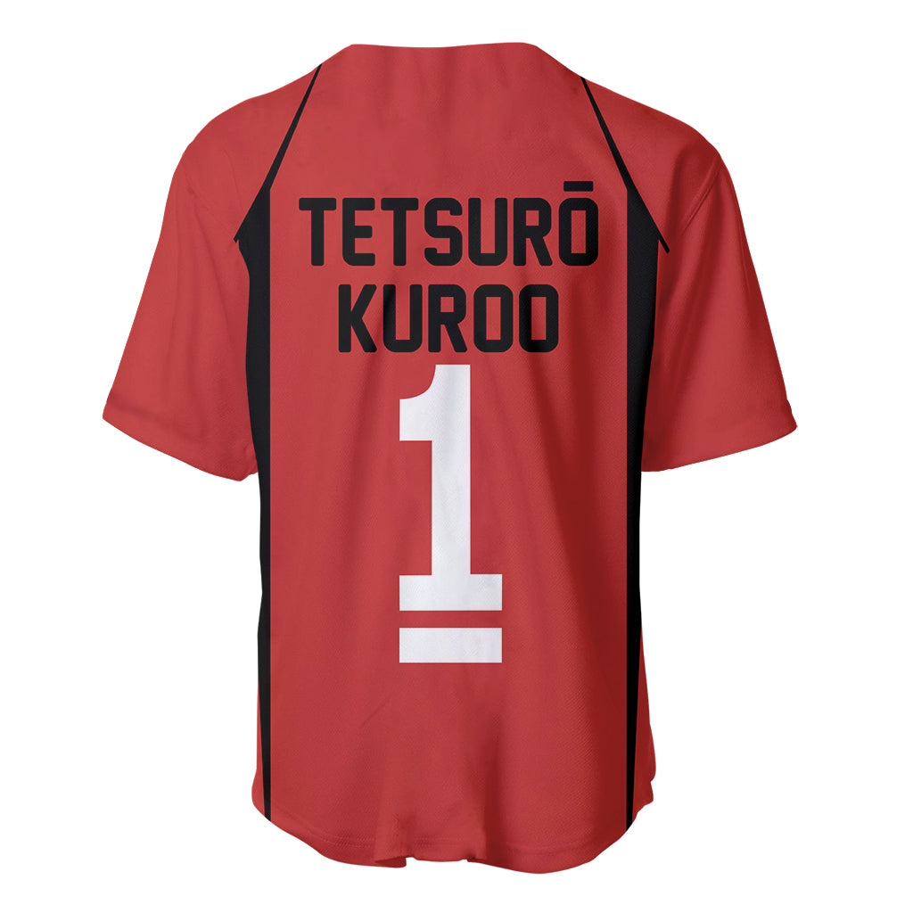 Nekoma Tetsuro Kuroo Number 1 Uniform Baseball Jersey Nekoma Tetsuro Kuroo Number 1 Uniform Baseball Jersey