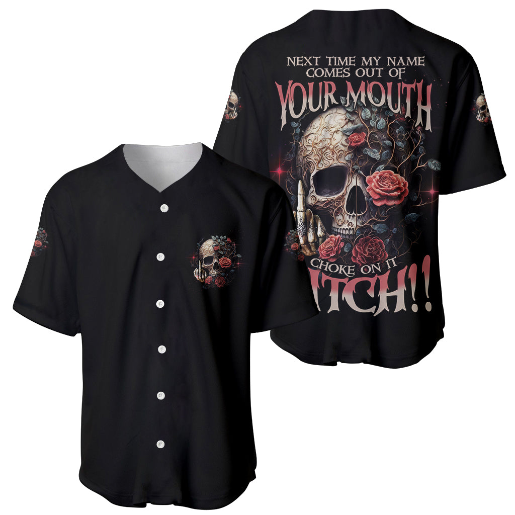 Next Time My Name Comes Out Rose Baseball Jersey Next Time My Name Comes Out Rose Baseball Jersey