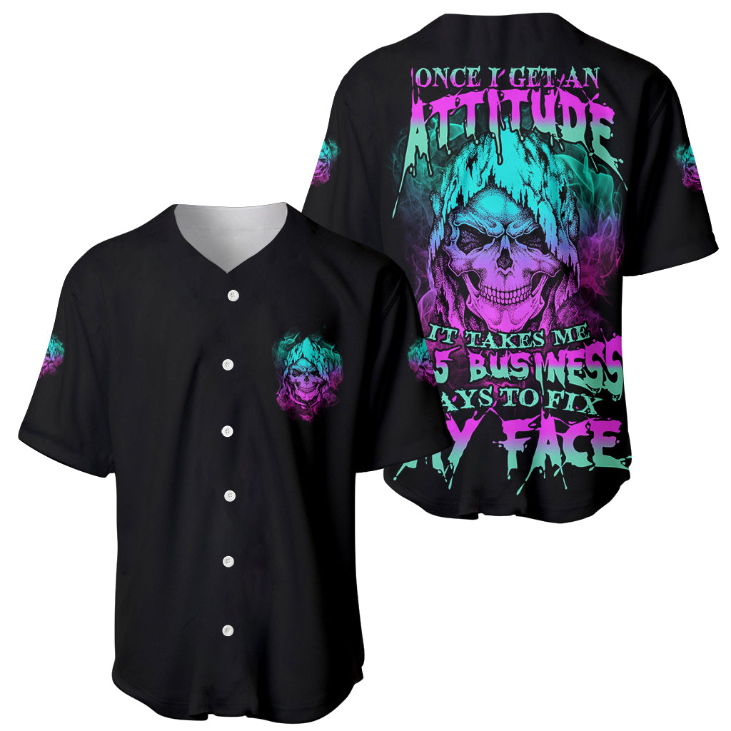Once I Get An Attitude Reaper Baseball Jersey Once I Get An Attitude Reaper Baseball Jersey