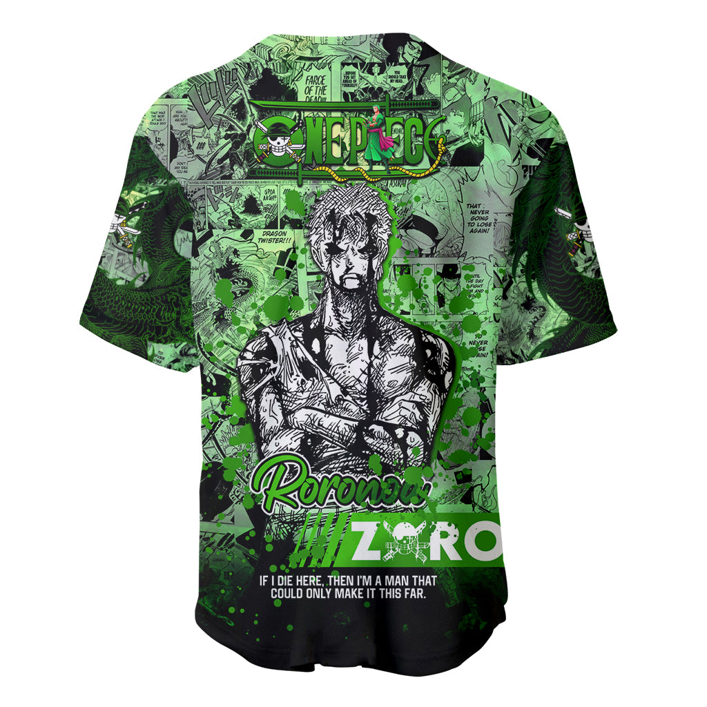 One Piece Roronoa Zoro Dragon Twister Style Baseball Jersey One Piece Roronoa Zoro Dragon Twister Style Baseball Jersey