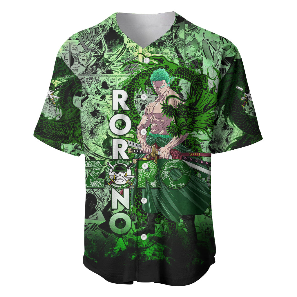 One Piece Roronoa Zoro Dragon Twister Style Baseball Jersey One Piece Roronoa Zoro Dragon Twister Style Baseball Jersey