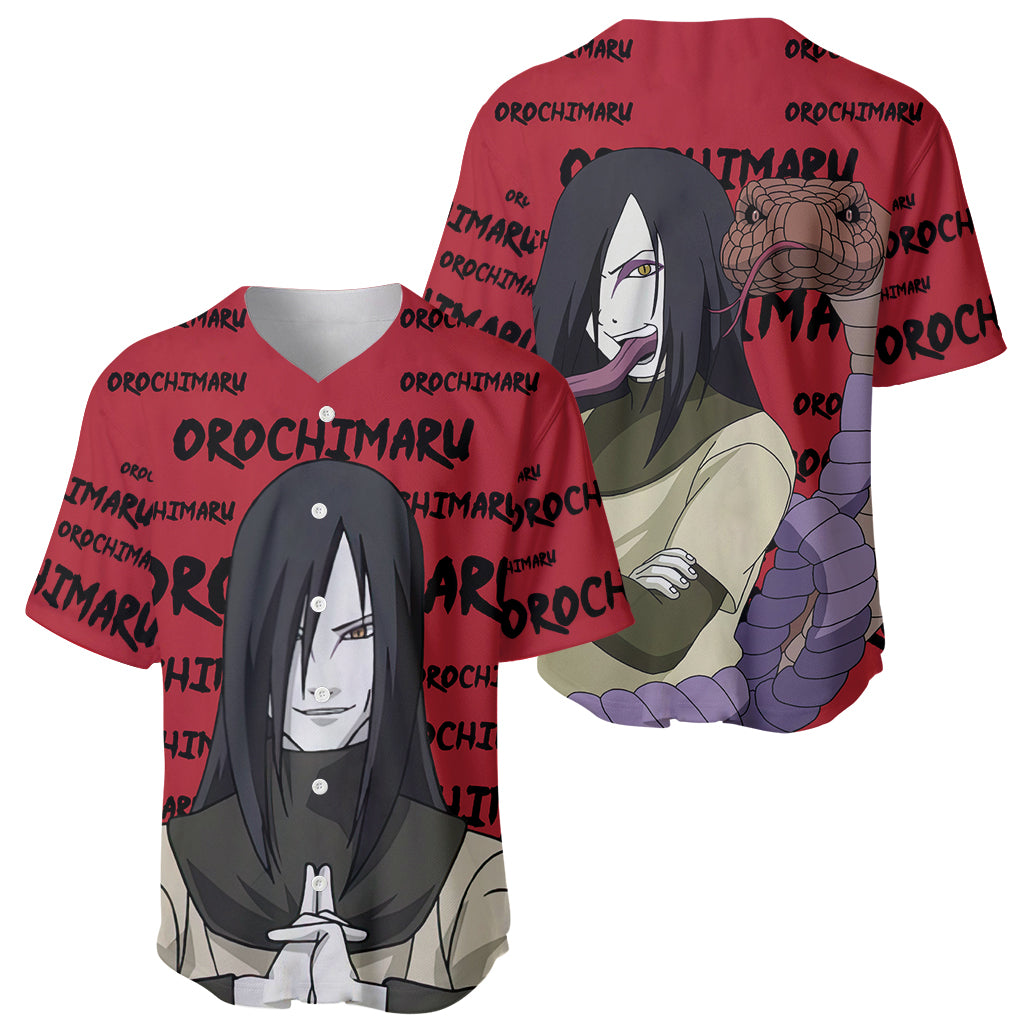 Orochimaru Anime Style Manga Baseball Jersey Orochimaru Anime Style Manga Baseball Jersey