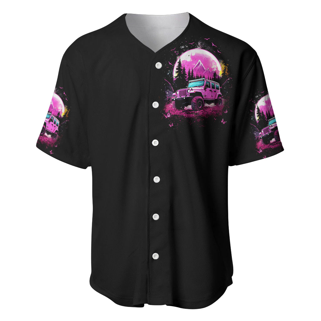 Pink Jeep Not All Who Wander Are Baseball Jersey Pink Jeep Not All Who Wander Are Baseball Jersey