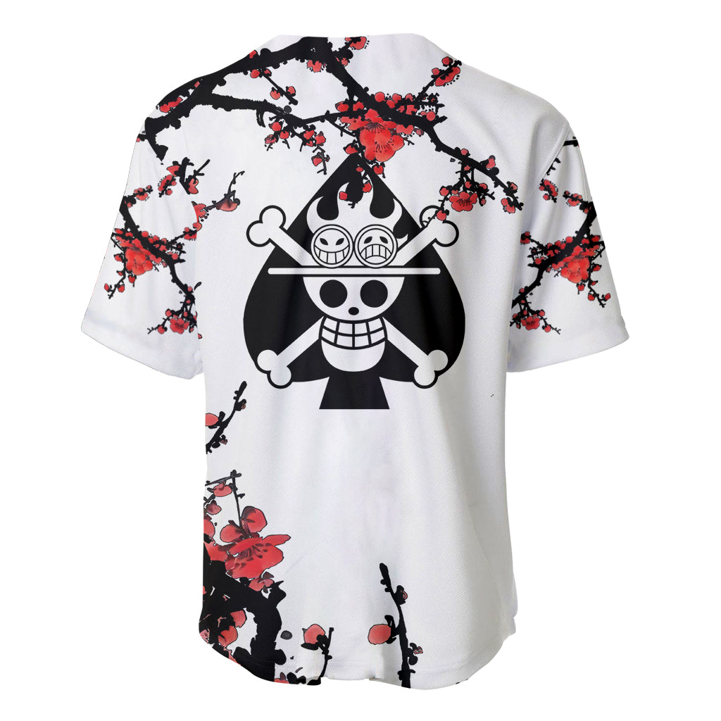 Portgas D Ace Japan Style One Piece Baseball Jersey Portgas D Ace Japan Style One Piece Baseball Jersey