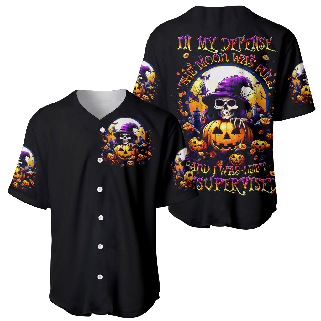 Pumpkin Witch Skull In My Defense The Baseball Jersey Pumpkin Witch Skull In My Defense The Baseball Jersey