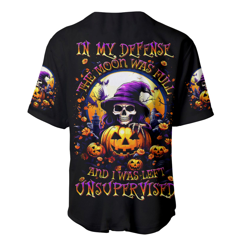 Pumpkin Witch Skull In My Defense The Baseball Jersey Pumpkin Witch Skull In My Defense The Baseball Jersey