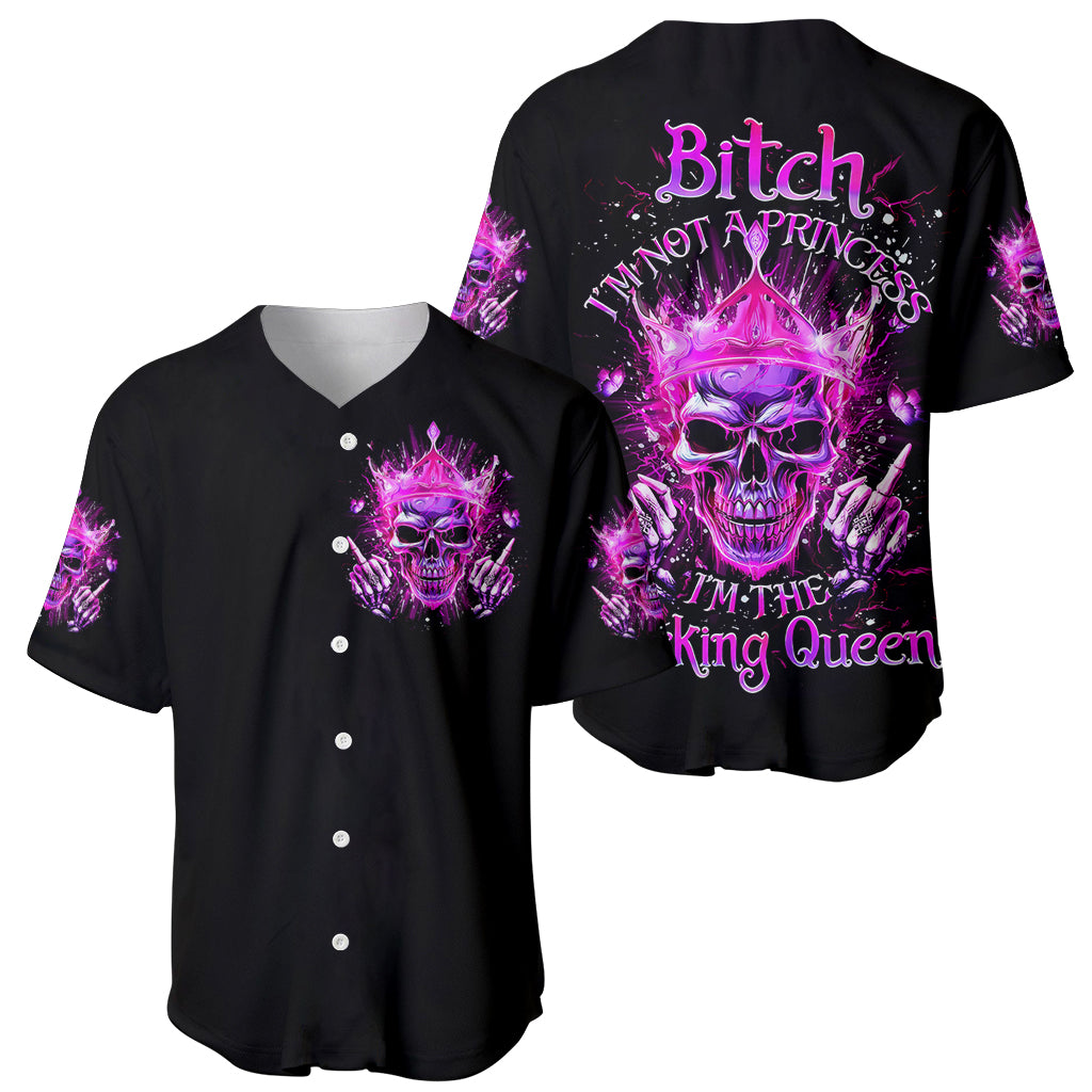 Queen Skull Bitch Im Not A Princess Baseball Jersey Queen Skull Bitch Im Not A Princess Baseball Jersey