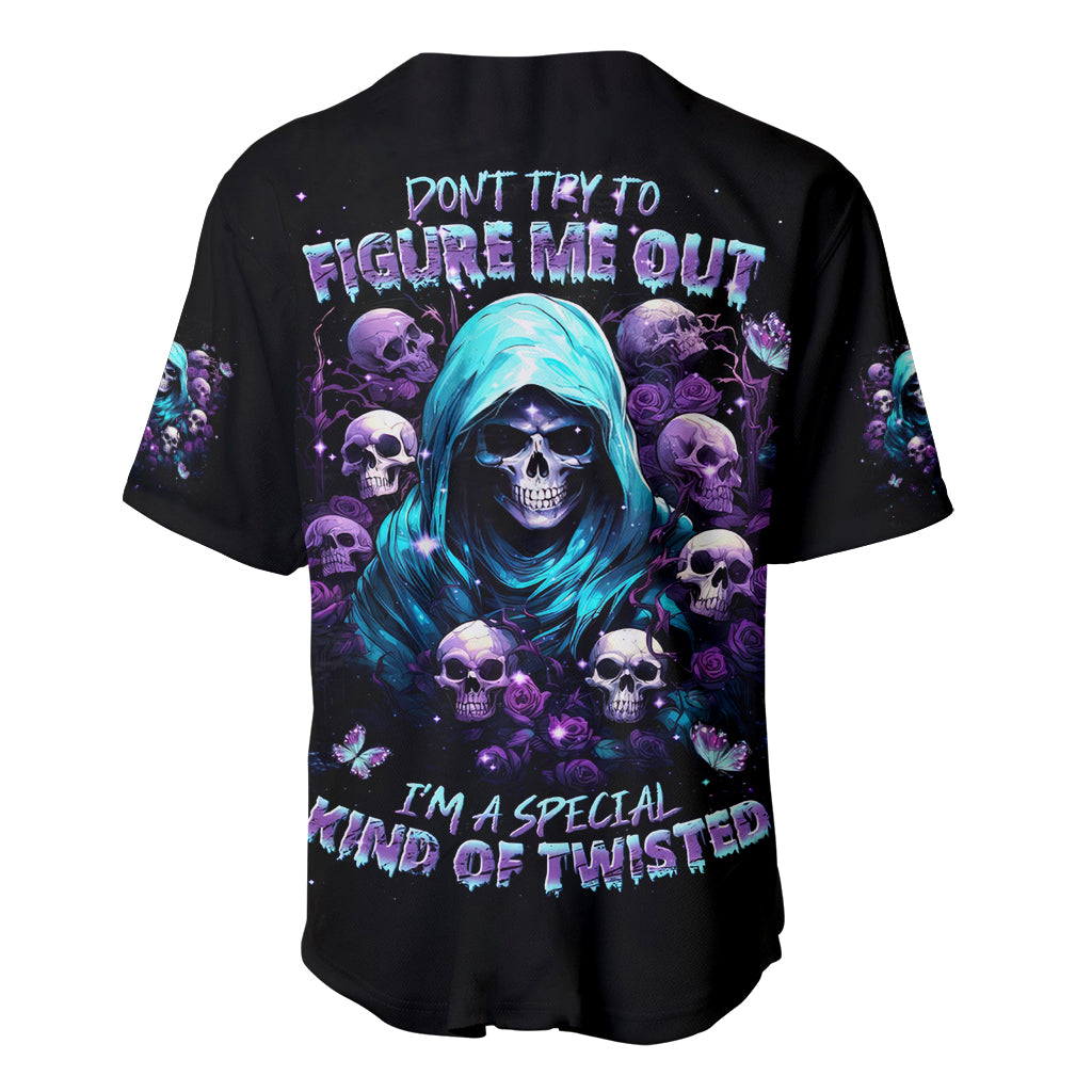 Reaper Skull Dont Try To Figure Me Baseball Jersey Reaper Skull Dont Try To Figure Me Baseball Jersey