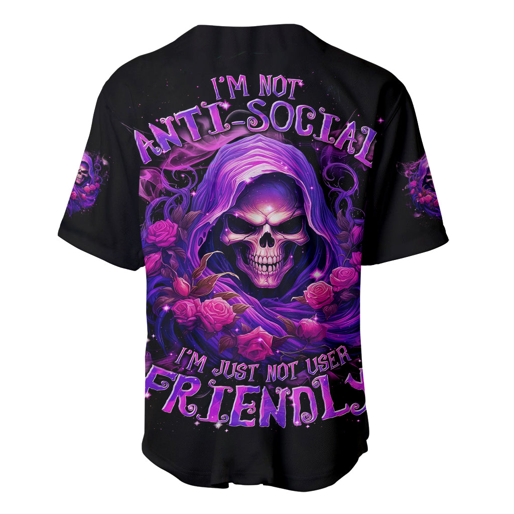 Reaper Skull Im Not Anti Social Im Just Baseball Jersey Reaper Skull Im Not Anti Social Im Just Baseball Jersey