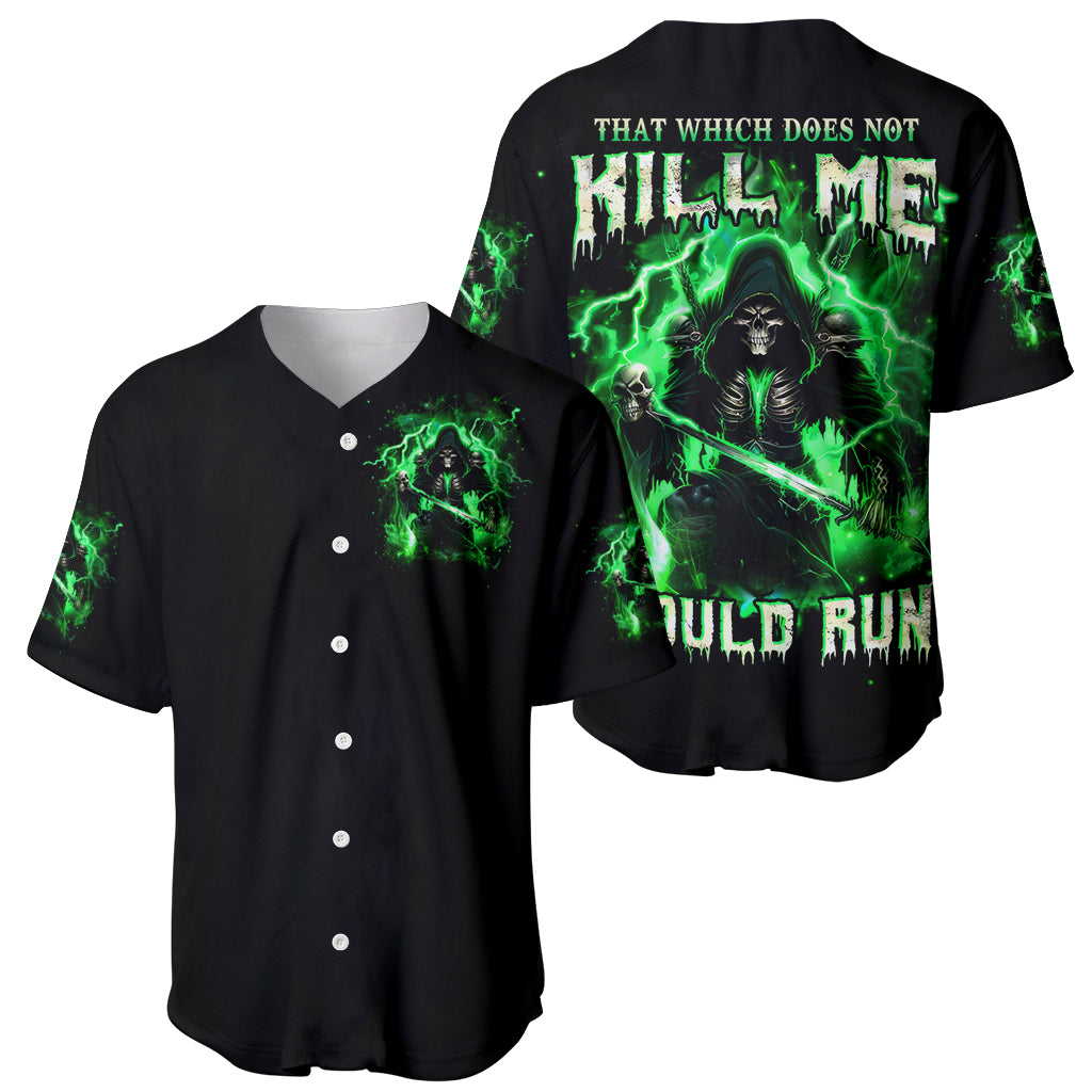 Reaper Skull That Which Does Not Kill Baseball Jersey Reaper Skull That Which Does Not Kill Baseball Jersey