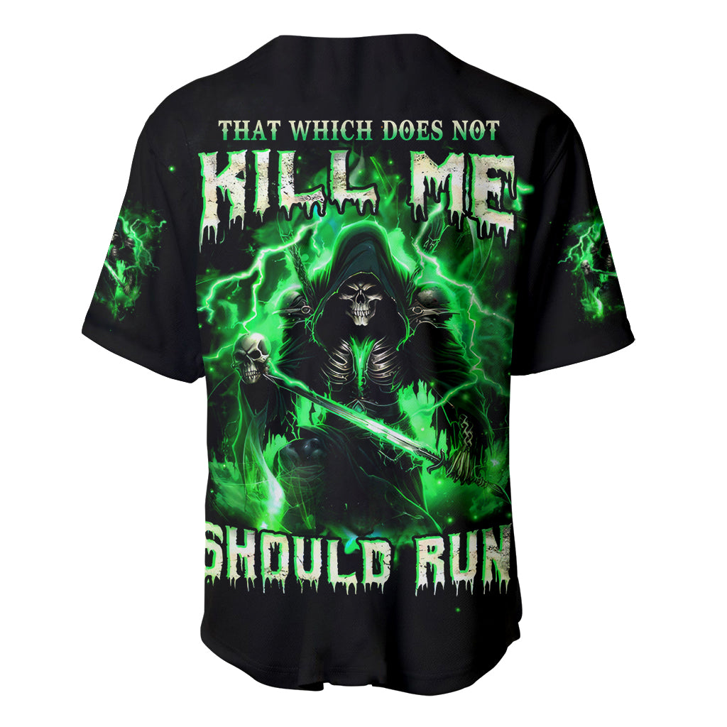 Reaper Skull That Which Does Not Kill Baseball Jersey Reaper Skull That Which Does Not Kill Baseball Jersey