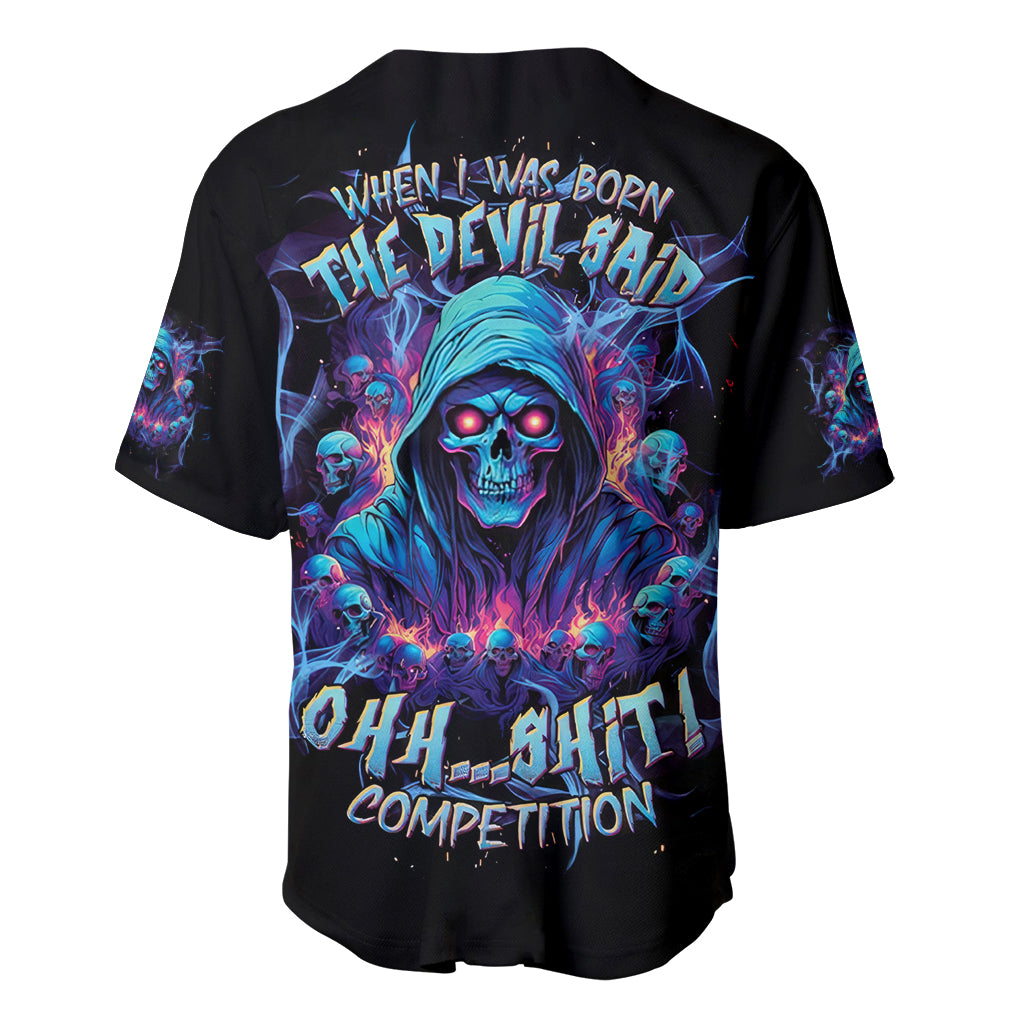 Reaper Skull When I Was Born The Baseball Jersey Reaper Skull When I Was Born The Baseball Jersey