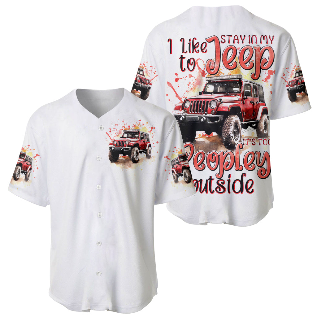 Red Jeep I Like Stay In My Baseball Jersey Red Jeep I Like Stay In My Baseball Jersey