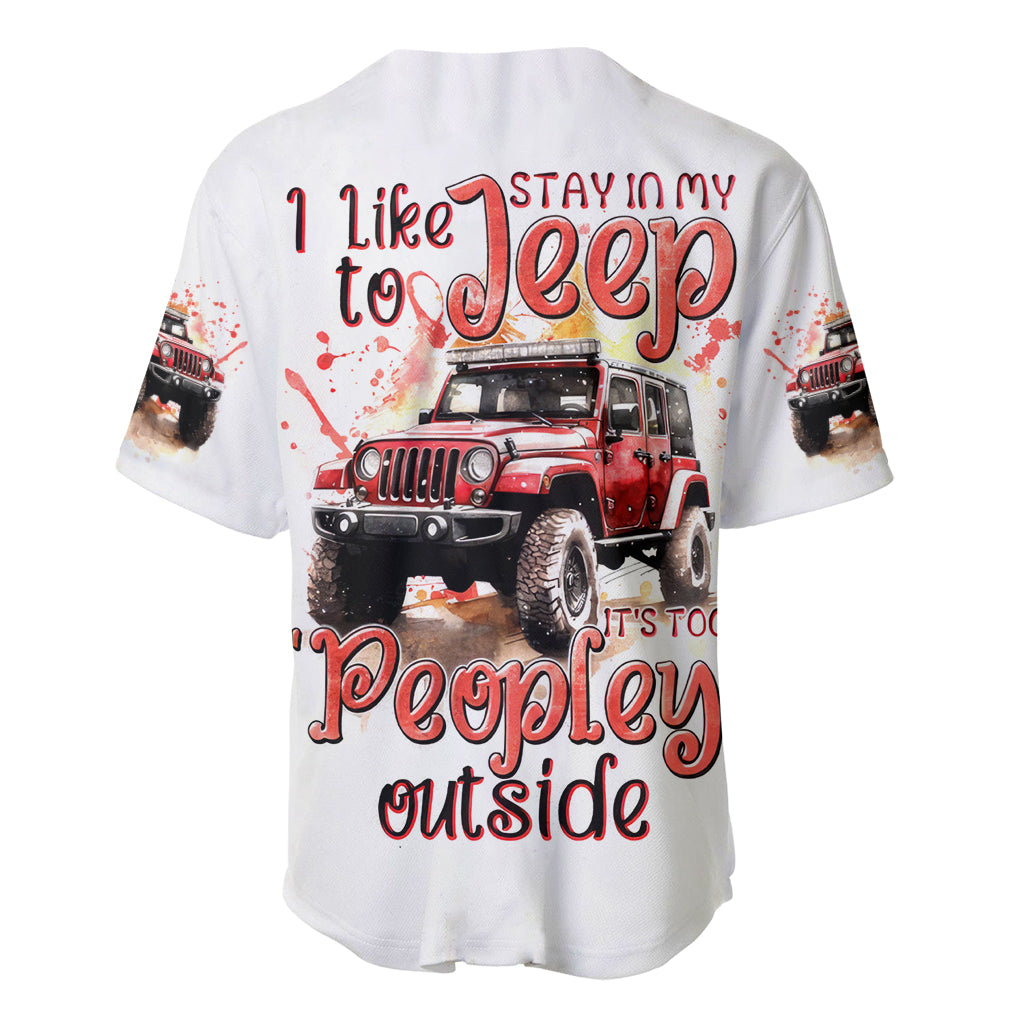 Red Jeep I Like Stay In My Baseball Jersey Red Jeep I Like Stay In My Baseball Jersey