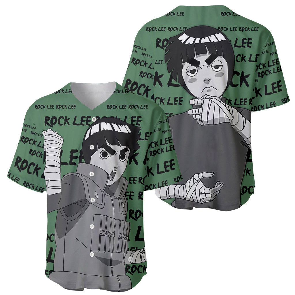 Rock Lee Style Manga Baseball Jersey Rock Lee Style Manga Baseball Jersey