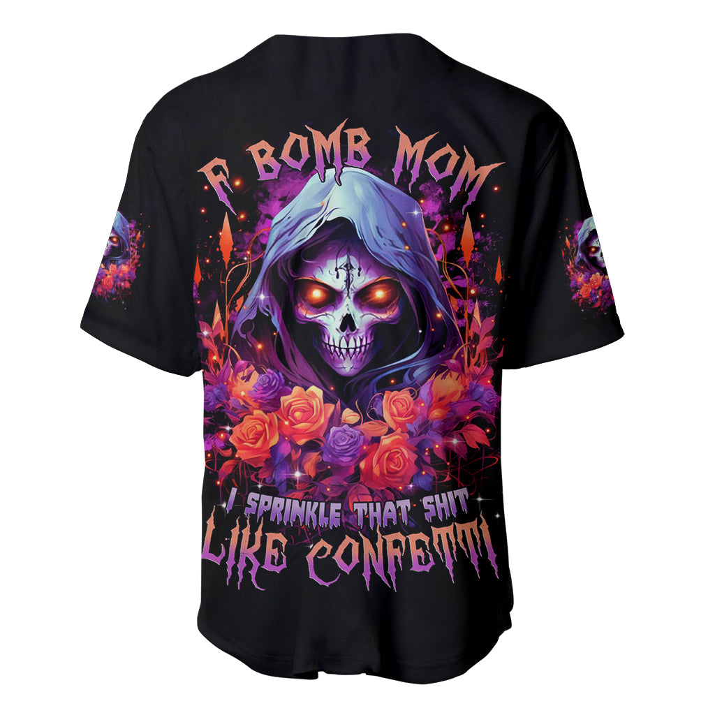 Rose Skull F Bomb Mom I Sprinkle Baseball Jersey Rose Skull F Bomb Mom I Sprinkle Baseball Jersey