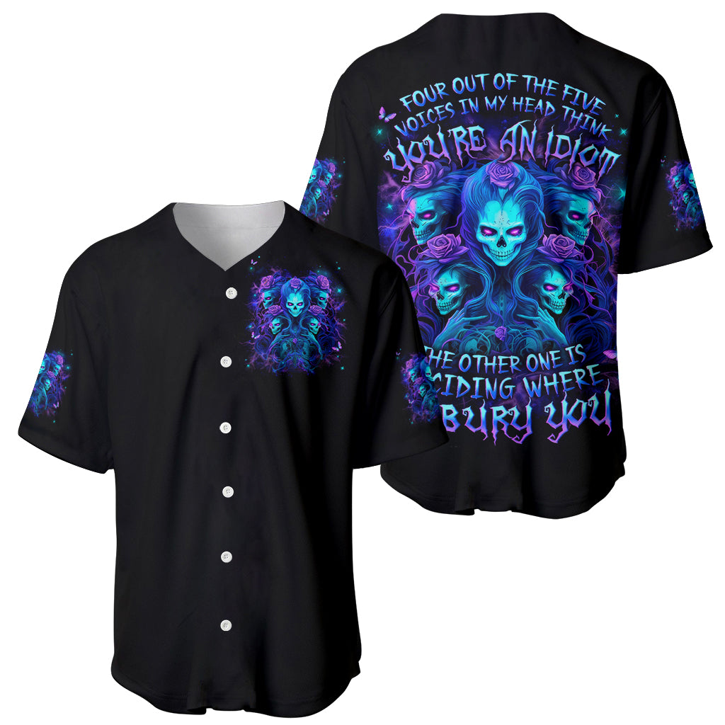 Rose Skull Four Out Of The Five Baseball Jersey Rose Skull Four Out Of The Five Baseball Jersey