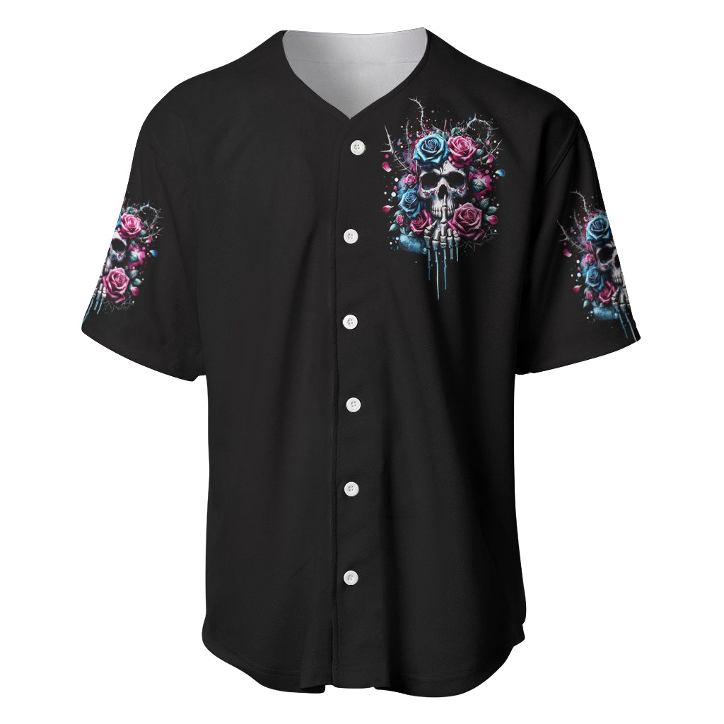Rose Skull Fresh Out Of Fucks Baseball Jersey Rose Skull Fresh Out Of Fucks Baseball Jersey