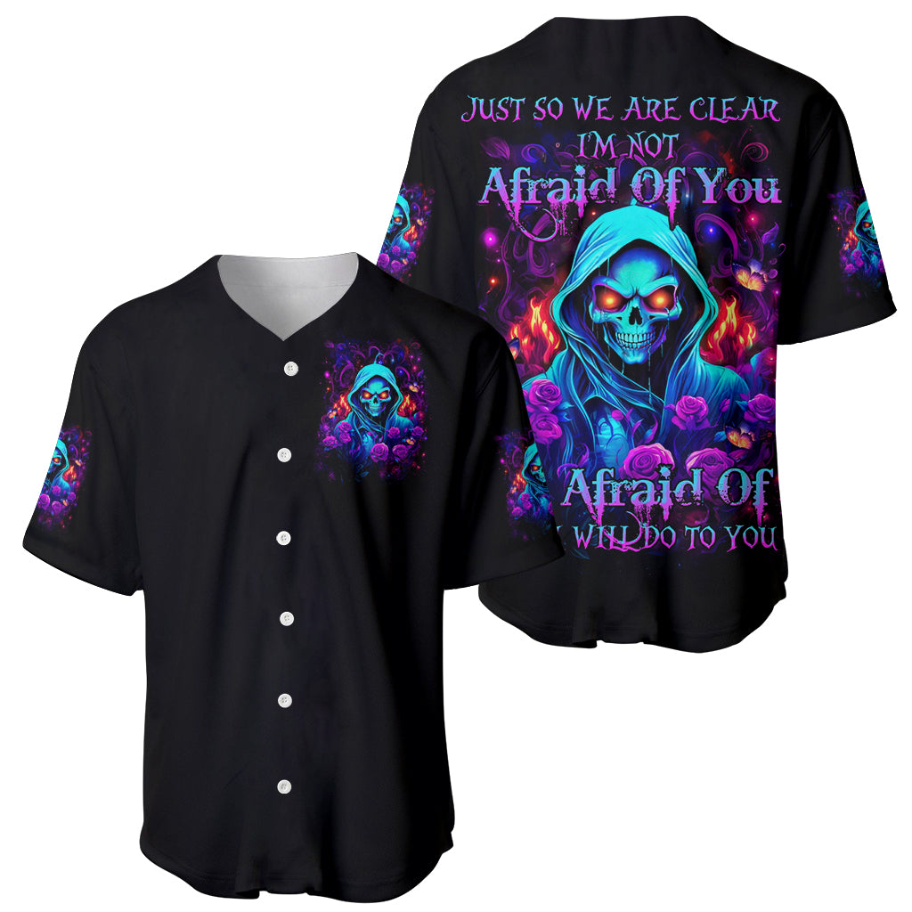 Rose Skull Just So We Are Clear Baseball Jersey Rose Skull Just So We Are Clear Baseball Jersey