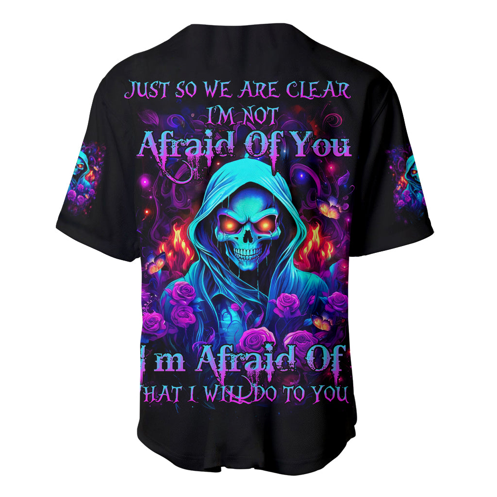 Rose Skull Just So We Are Clear Baseball Jersey Rose Skull Just So We Are Clear Baseball Jersey