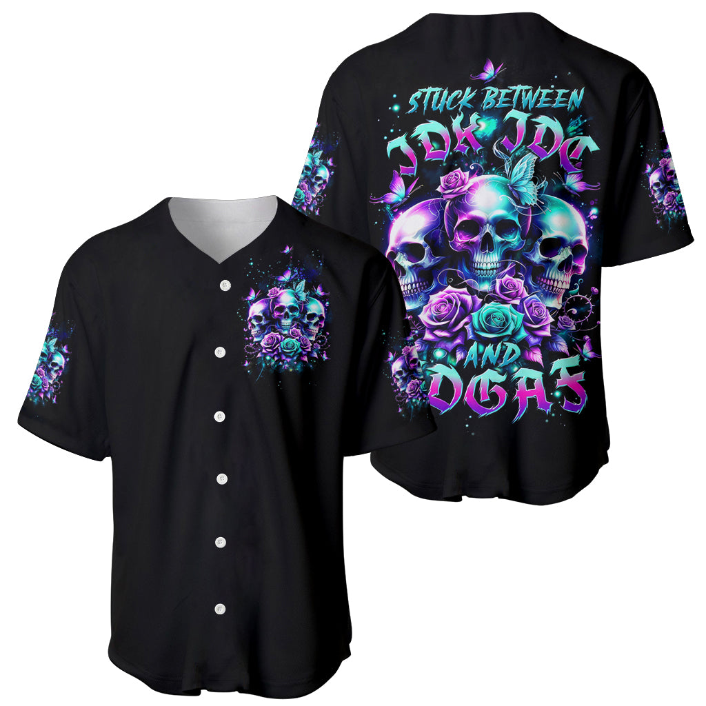Rose Skull Stuck Between Idk Idc And_2 Baseball Jersey Rose Skull Stuck Between Idk Idc And_2 Baseball Jersey