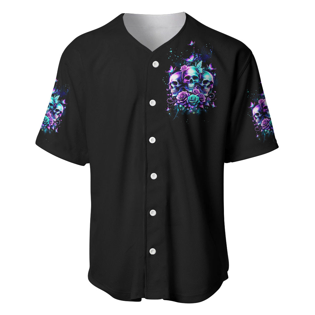 Rose Skull Stuck Between Idk Idc And_2 Baseball Jersey Rose Skull Stuck Between Idk Idc And_2 Baseball Jersey