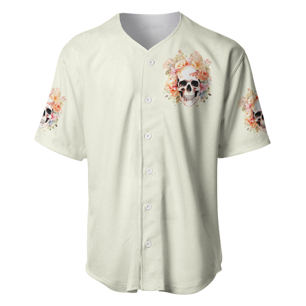 Rose Skull The Good Girl In Me Baseball Jersey Rose Skull The Good Girl In Me Baseball Jersey