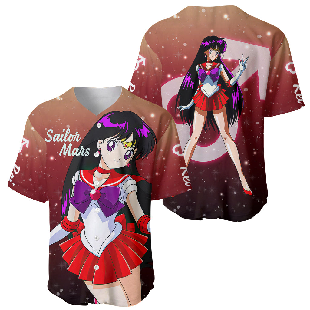 Sailor Mars Rei Hino Baseball Jersey Sailor Mars Rei Hino Baseball Jersey