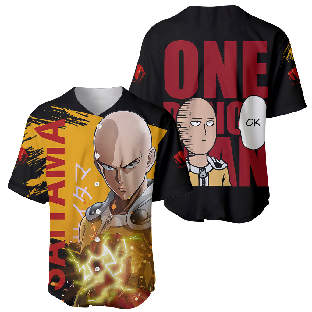 Saitama Funny And Cool One Punch Man Baseball Jersey Saitama Funny And Cool One Punch Man Baseball Jersey
