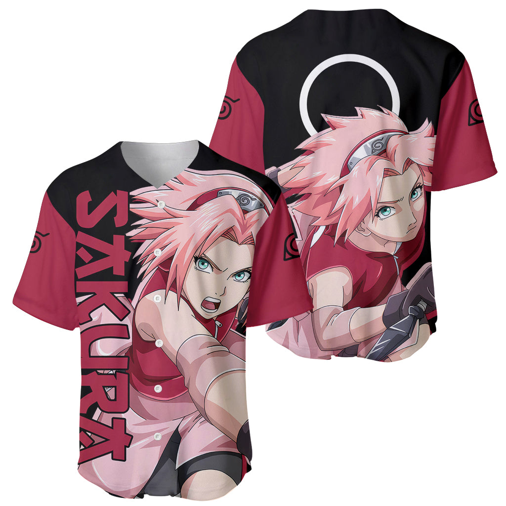 Sakura Haruno Naruto Anime Baseball Jersey Sakura Haruno Naruto Anime Baseball Jersey