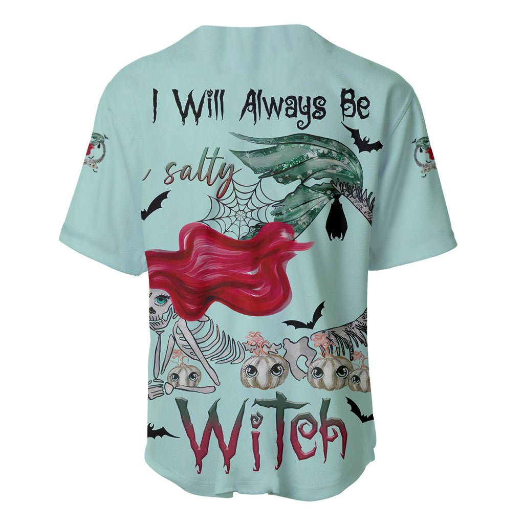 Salty Witch Mermaid Halloween Baseball Jersey Salty Witch Mermaid Halloween Baseball Jersey