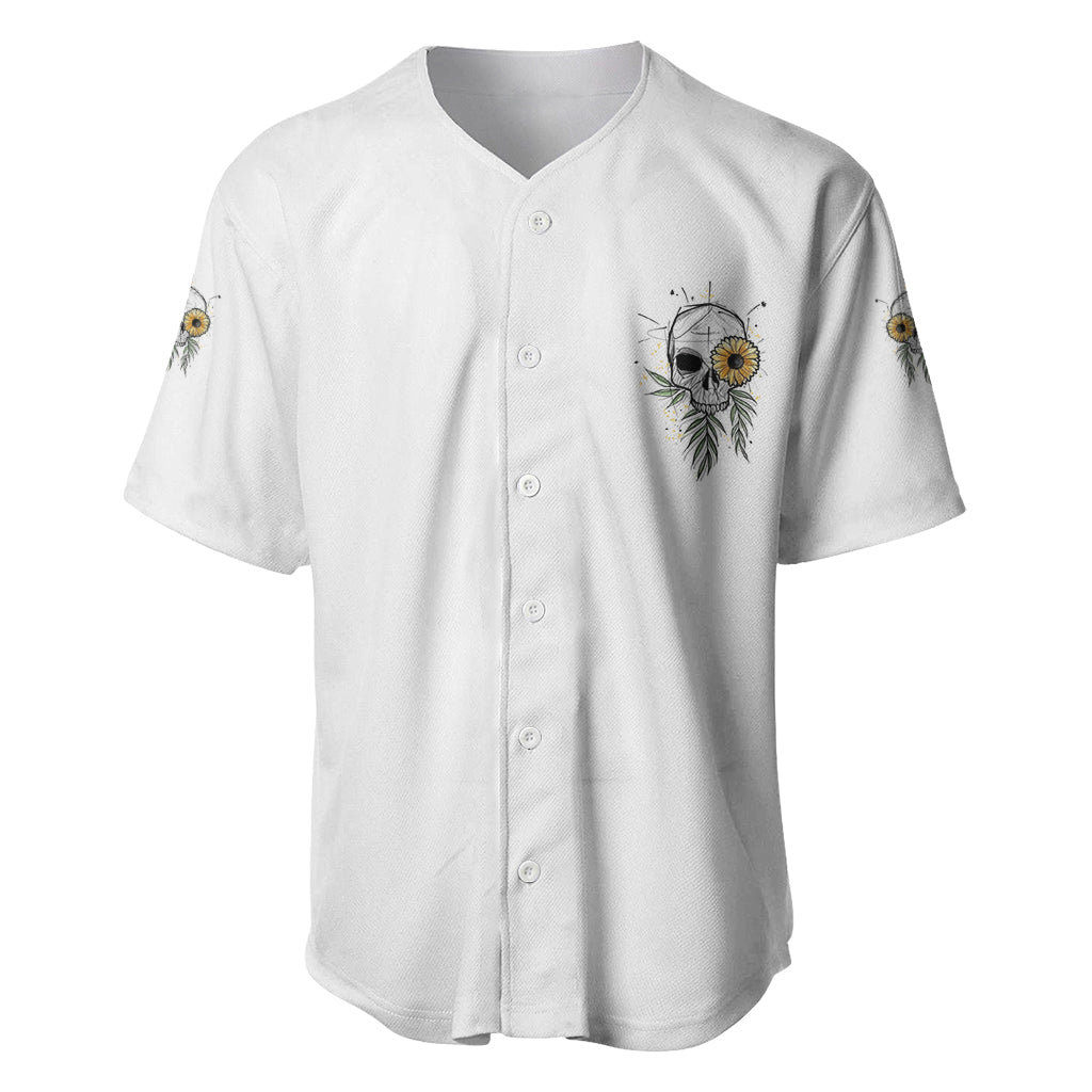 She Is Sunshine Skull Sunflower Baseball Jersey She Is Sunshine Skull Sunflower Baseball Jersey
