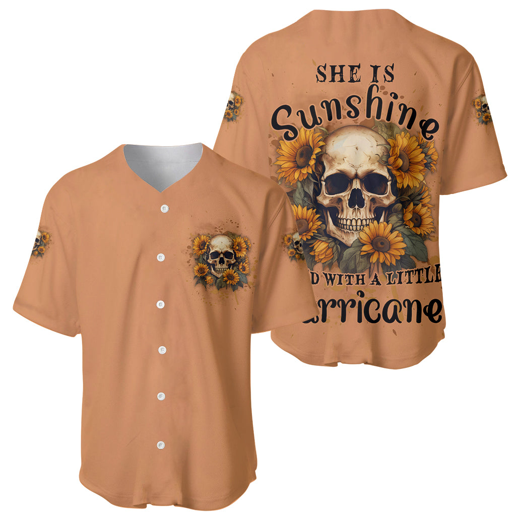 She Is Sunshine Sunflower Skull Baseball Jersey She Is Sunshine Sunflower Skull Baseball Jersey