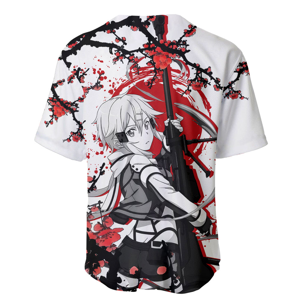 Sinon Sword Art Online Anime Baseball Jersey Sinon Sword Art Online Anime Baseball Jersey