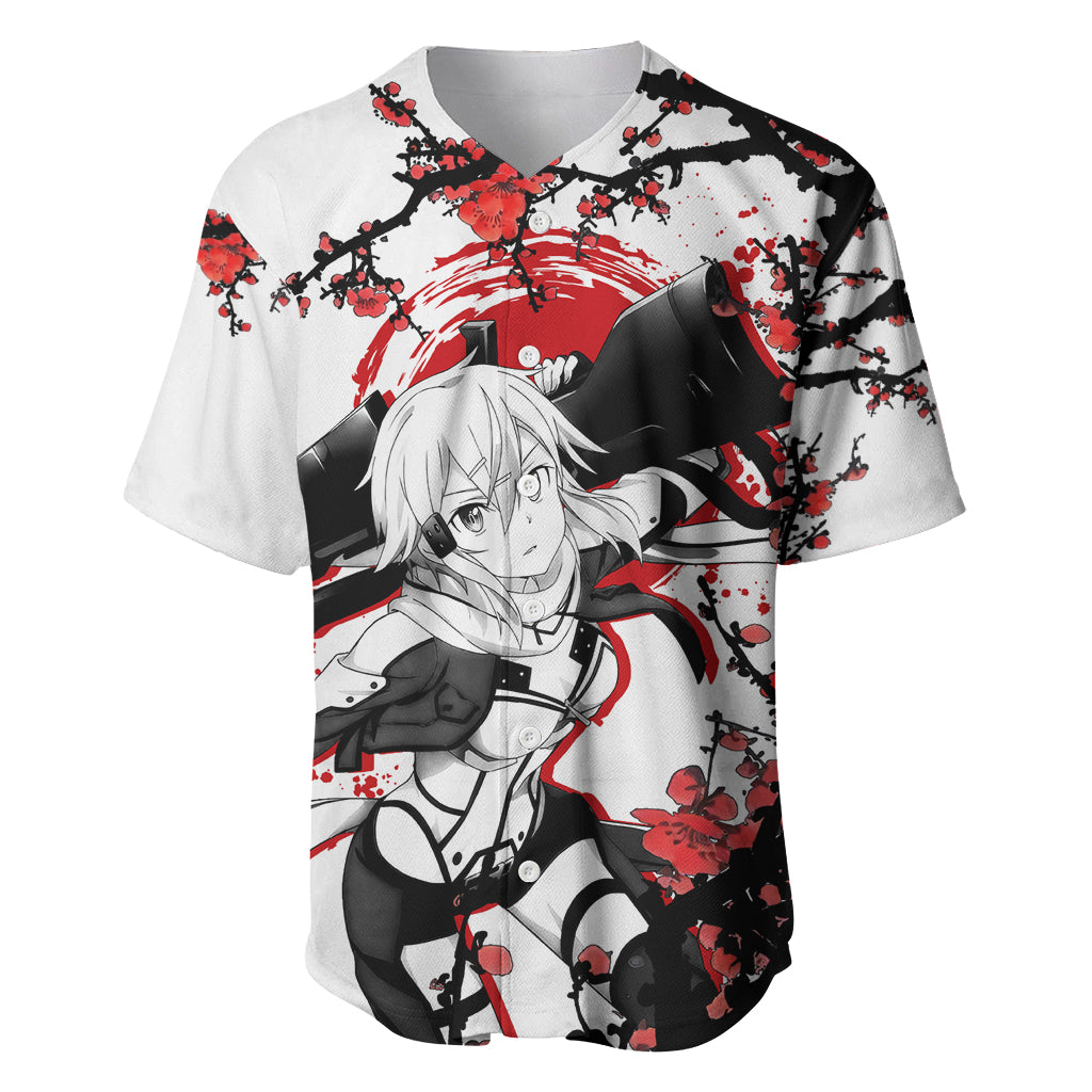 Sinon Sword Art Online Anime Baseball Jersey Sinon Sword Art Online Anime Baseball Jersey