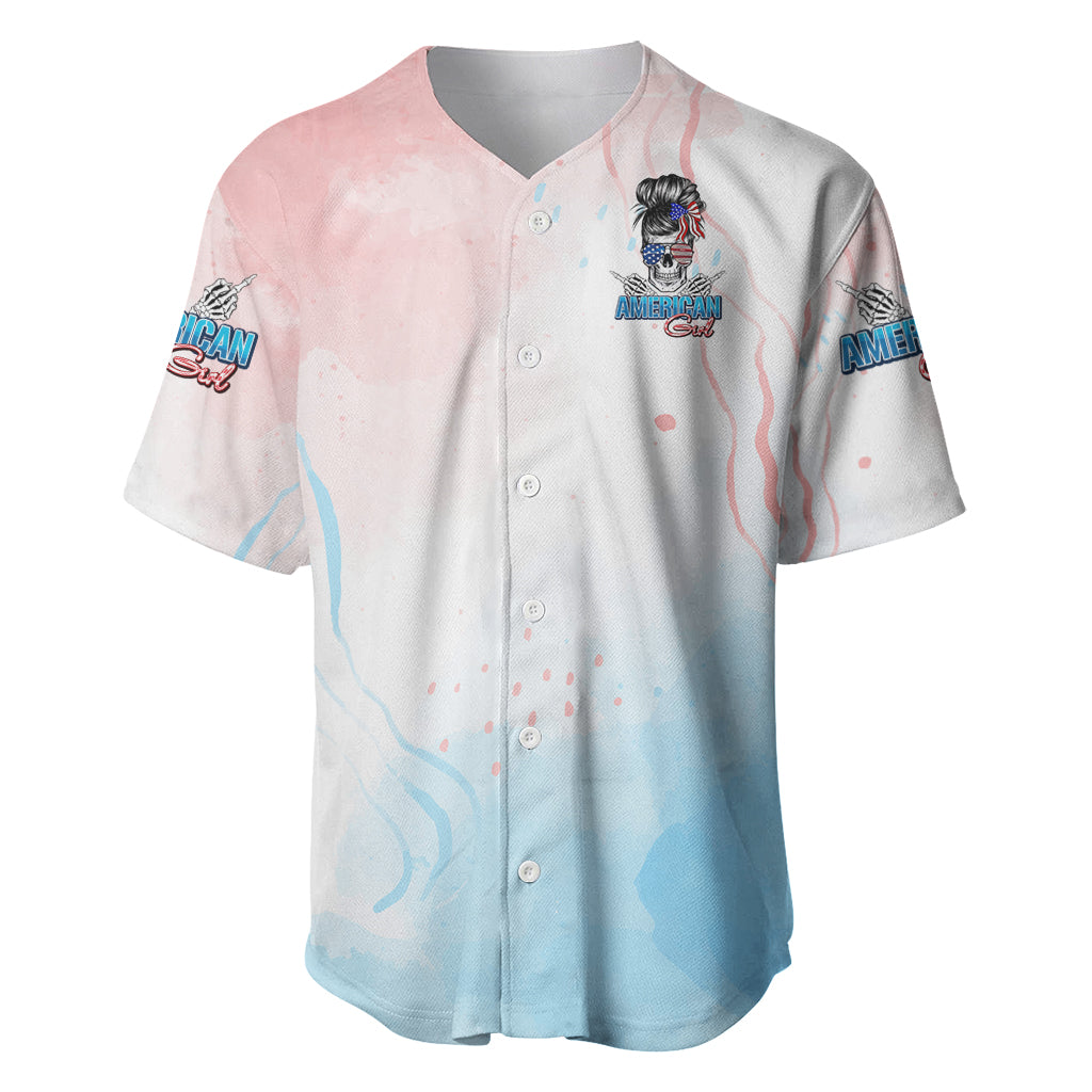 Skull Girl Never Fck Given Baseball Jersey Skull Girl Never Fck Given Baseball Jersey