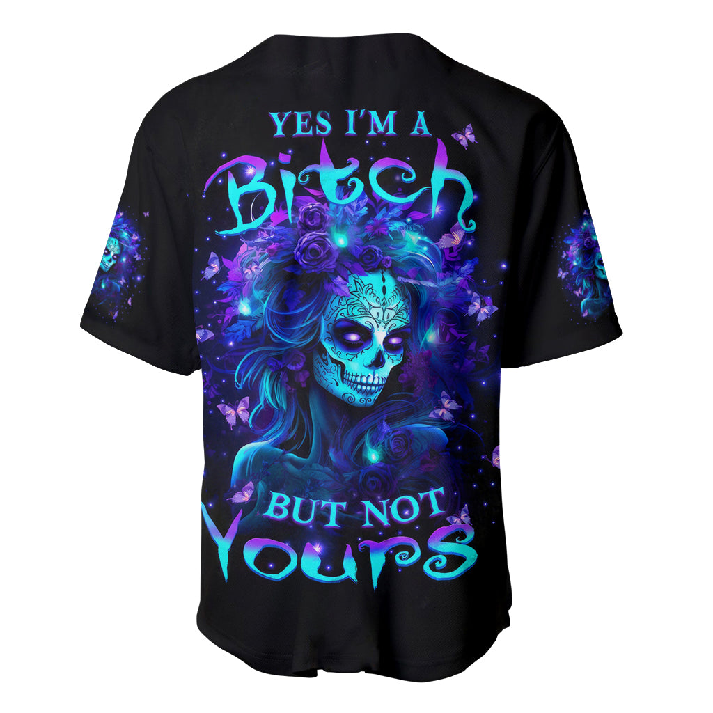 Skull Girl Yes Im A Bitch But Baseball Jersey Skull Girl Yes Im A Bitch But Baseball Jersey
