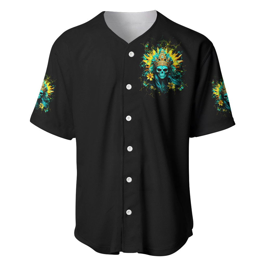 Sunflower Skull Bitch Im Not A Princess Baseball Jersey Sunflower Skull Bitch Im Not A Princess Baseball Jersey