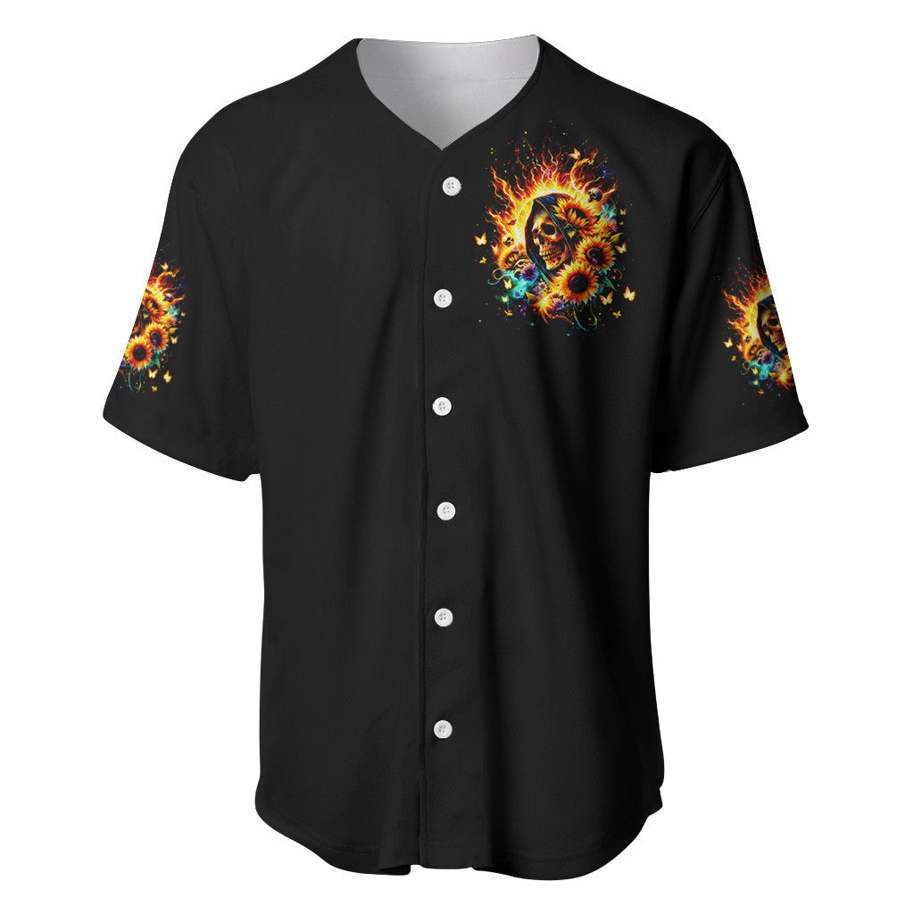 Sunflower Skull She Is Sunshine Mixed With Baseball Jersey Sunflower Skull She Is Sunshine Mixed With Baseball Jersey