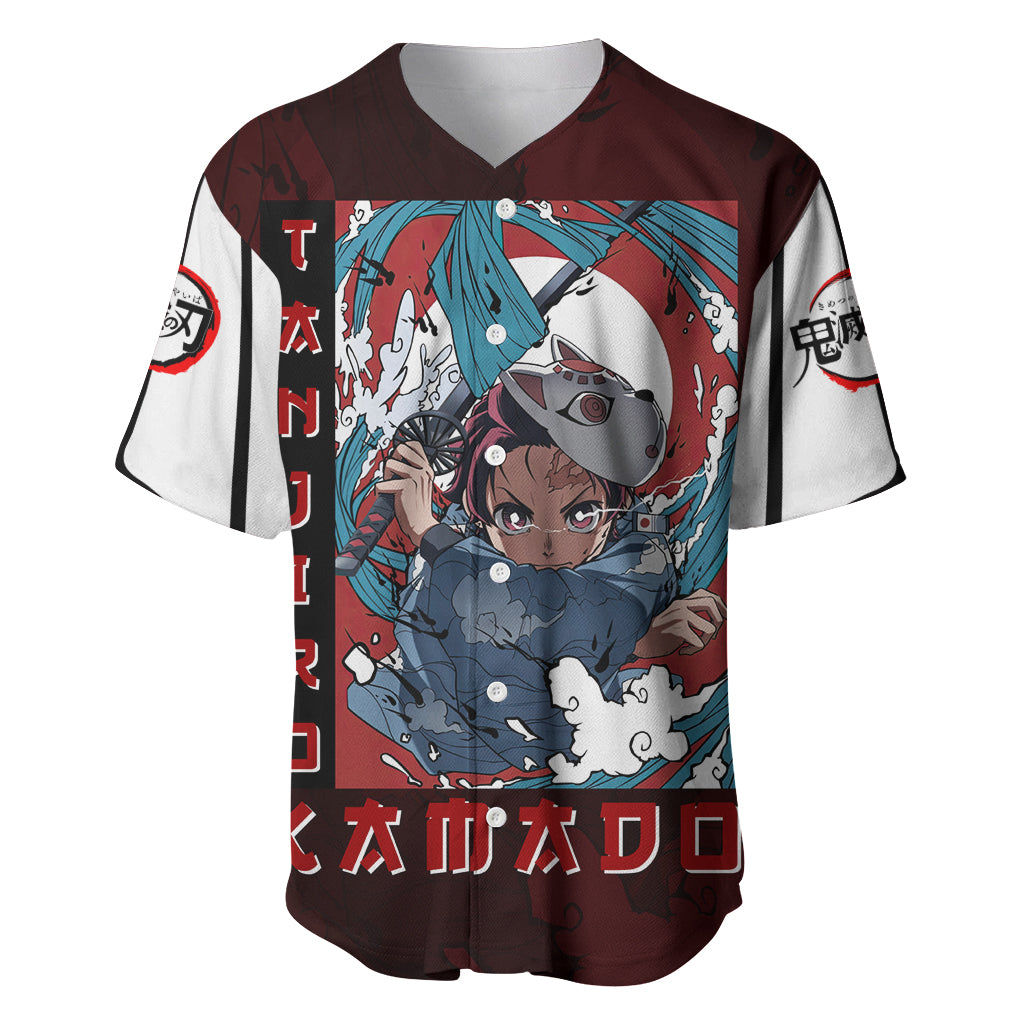 Tanjiro Kamado Raising Sun Anime Baseball Jersey Tanjiro Kamado Raising Sun Anime Baseball Jersey