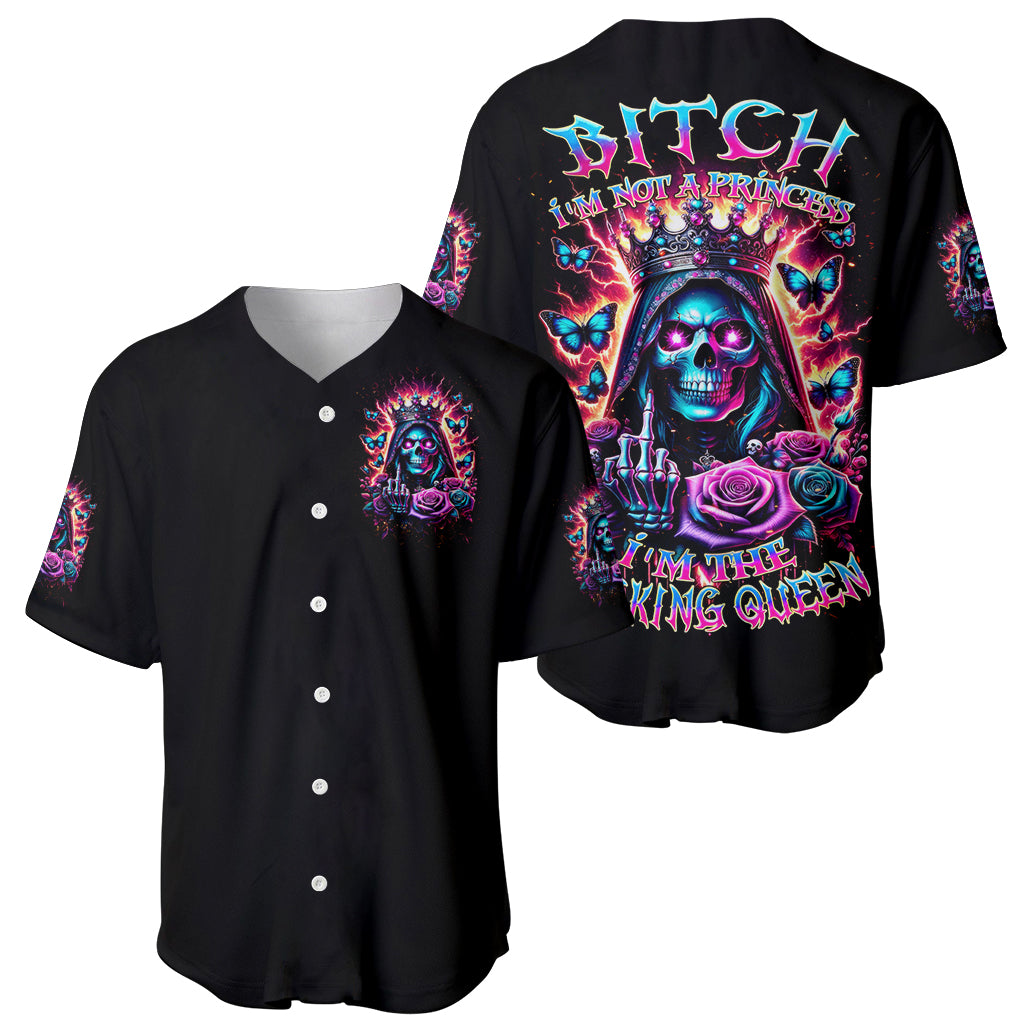 Thunder Skull Bitch Im Not A Princess Baseball Jersey Thunder Skull Bitch Im Not A Princess Baseball Jersey
