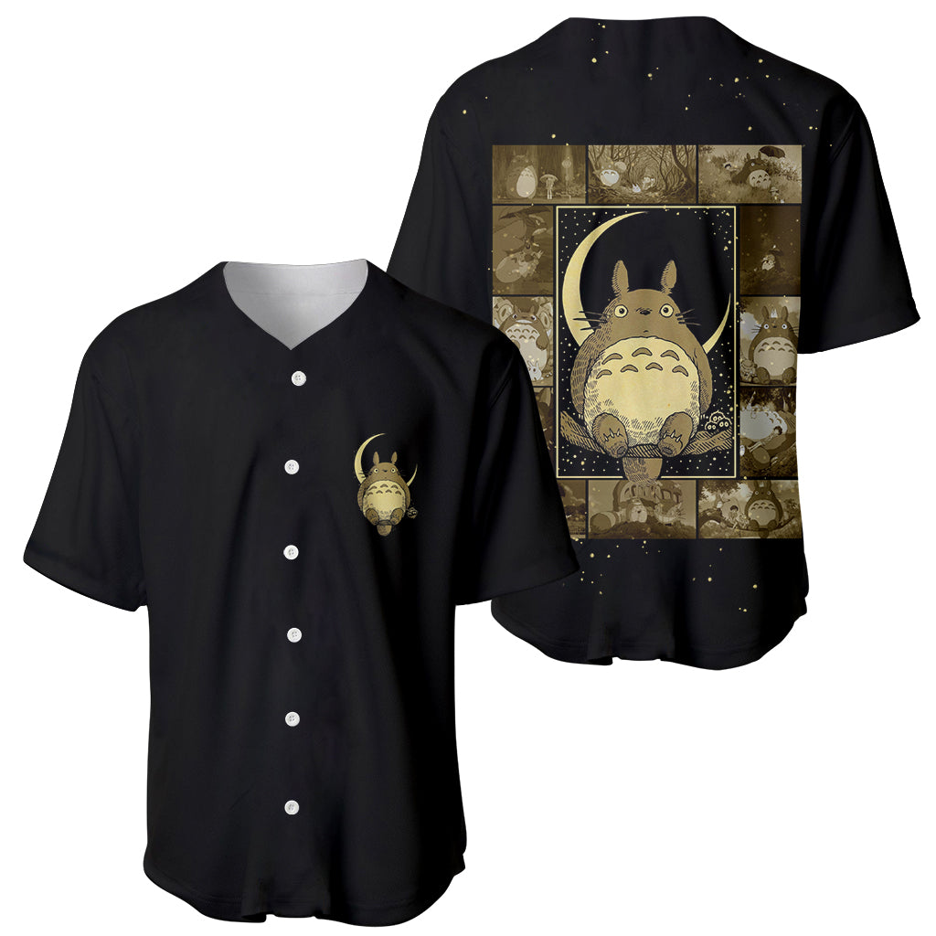 Totoro Anime Movie Retro Vintage Baseball Jersey Totoro Anime Movie Retro Vintage Baseball Jersey