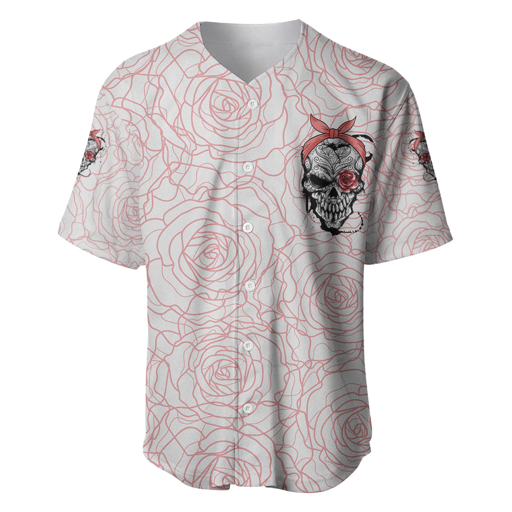 Warning Kinda Crazy Tattooed Girl Rose Baseball Jersey Warning Kinda Crazy Tattooed Girl Rose Baseball Jersey
