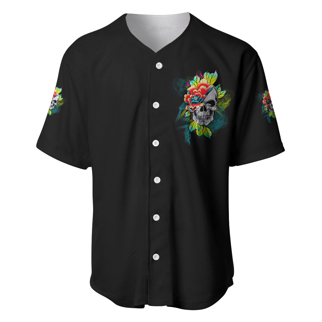 Warning This Tattooed Girl Flower Baseball Jersey Warning This Tattooed Girl Flower Baseball Jersey