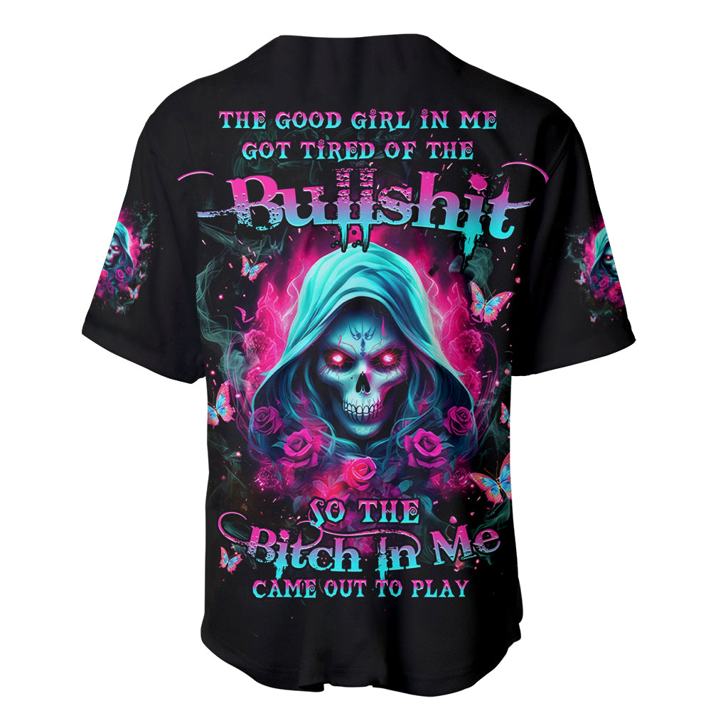 Witch Skull The Good Girl In Me_1 Baseball Jersey Witch Skull The Good Girl In Me_1 Baseball Jersey