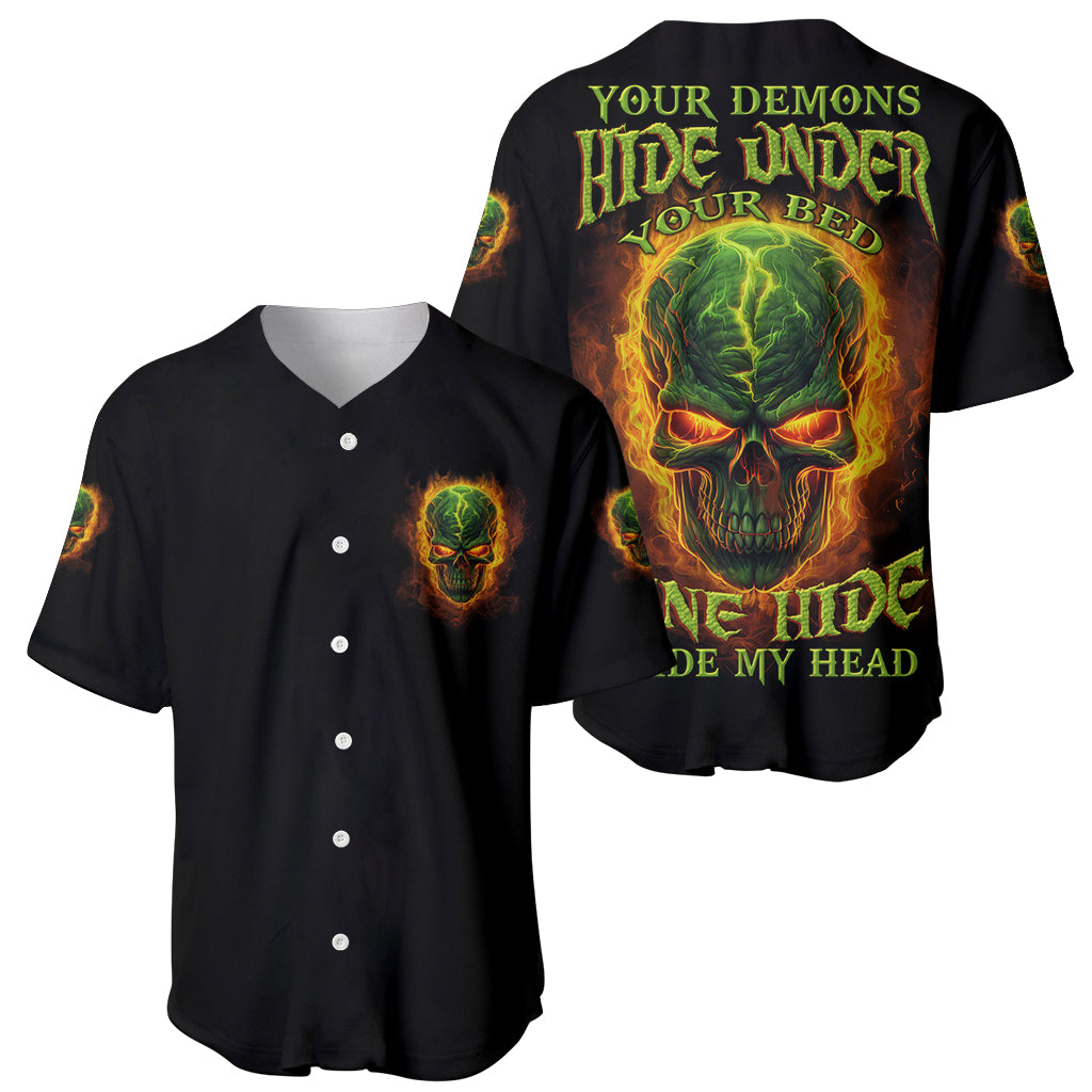 Your Demons Hide Under Your Bed_2 Baseball Jersey Your Demons Hide Under Your Bed_2 Baseball Jersey