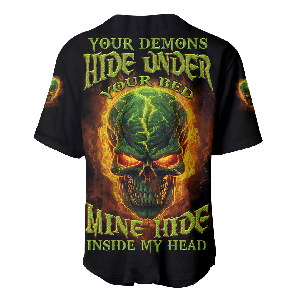 Your Demons Hide Under Your Bed_2 Baseball Jersey Your Demons Hide Under Your Bed_2 Baseball Jersey
