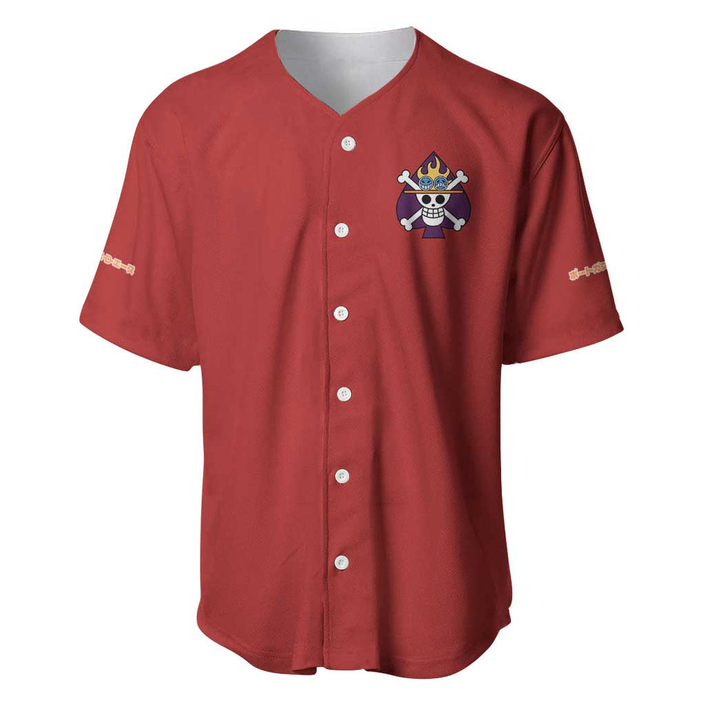 Ace One Piece Anime Style Baseball Jersey Ace One Piece Anime Style Baseball Jersey